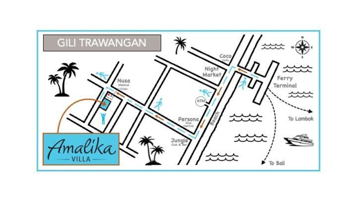 Amalika Private Pool Villa Central To Everything Gili Trawangan Bagian luar foto